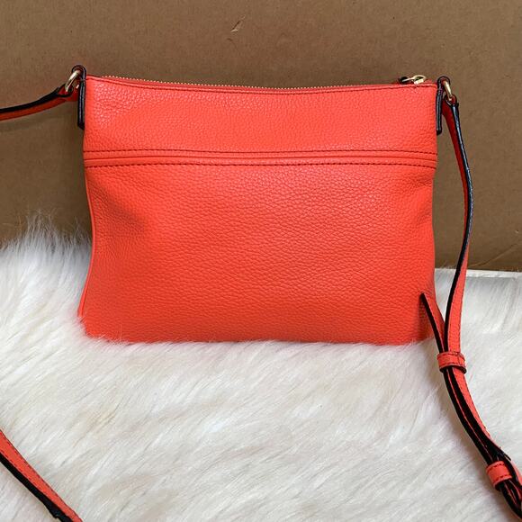 KATE SPADE New York Jackson St GABRIELE Pebbled Leather Crossbody in Warm Guava - Picture 15 of 16